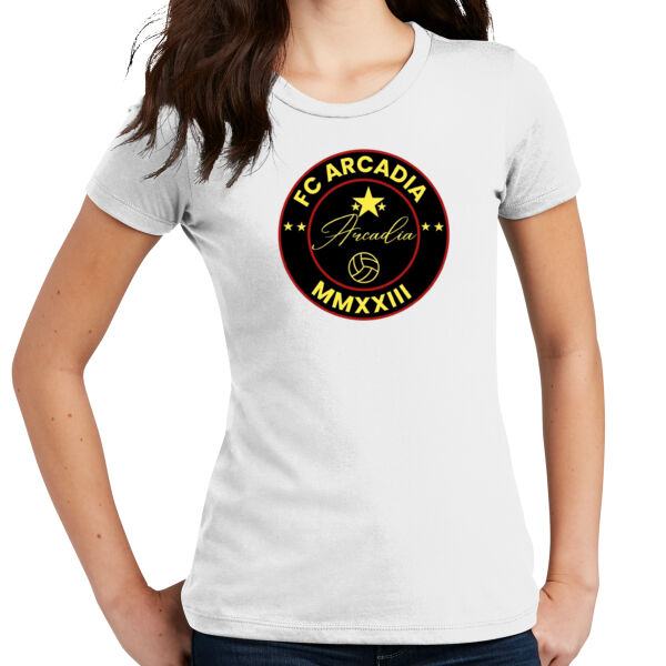 District ® Women’s Perfect Blend ® CVC Tee with FC Arcadia DTF PRINTED LOGO Thumbnail