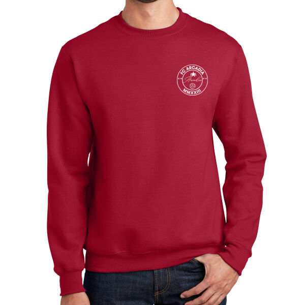 Port & Company® Essential Fleece Crewneck Sweatshirt with FC ARCADIA DTF PRINTED LOGO Thumbnail