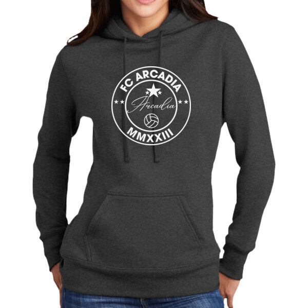 Port & Company ® Ladies Core Fleece Pullover Hooded Sweatshirt with FC ARCADIA DTF PRINTED LOGO Thumbnail