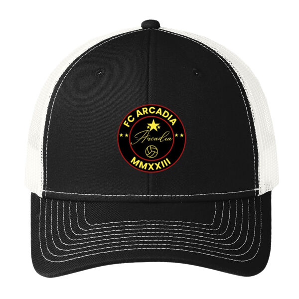 Port Authority® Snapback Trucker Cap with FC Arcadia DTF PRINTED LOGO Thumbnail